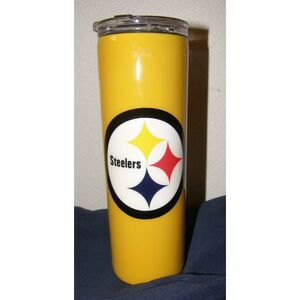 NFL Football PITTSBURGH STEELERS Golden Yellow 20 0z Insulated Drink Tumbler NEW